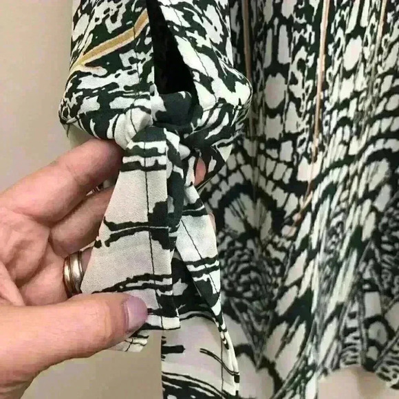 Umgee USA Tunic Dress  Tie Sleeves Green - Picture 6 of 8